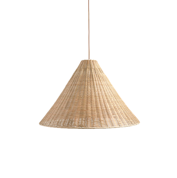 The Rattan Conical Hanging Light