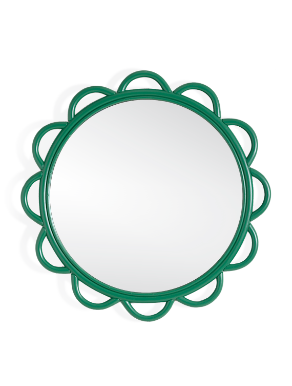 The Rattan Daisy Mirror - Medium