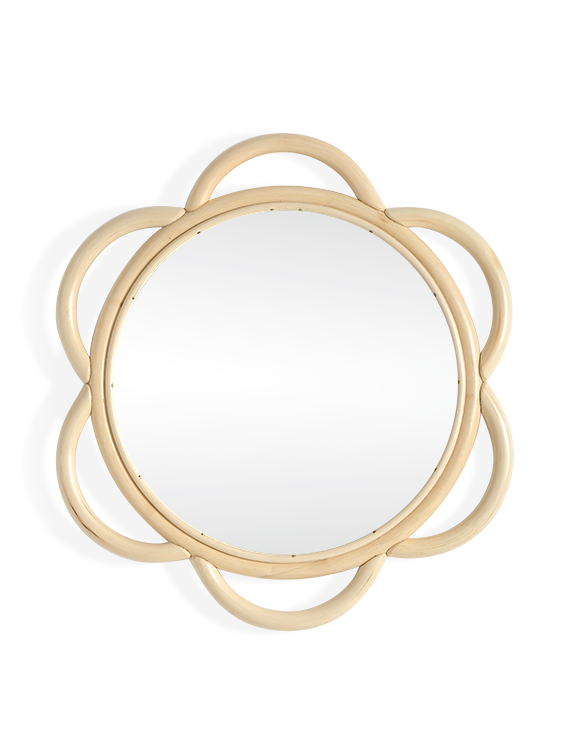 The Rattan Daisy Mirror - Small