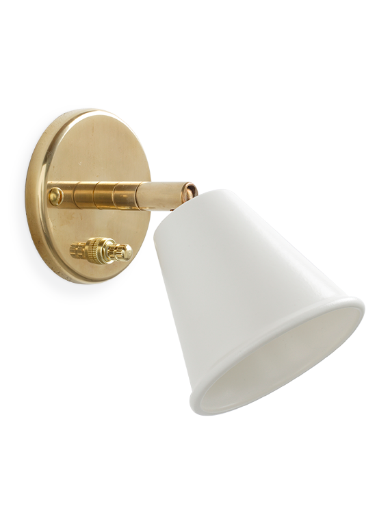 The Swivel Picture Wall Light - With Porcelain Shade