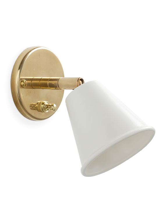 The Swivel Picture Wall Light With Porcelain Shade Soane Britain