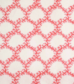 Seaweed Lattice - Ruskin Pink - Linen Lawn