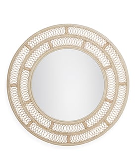 The Rattan Coral Mirror - Large