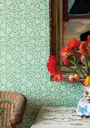 Karun Thakar - Arabesque Wallpaper - Hart Green: lifestyle