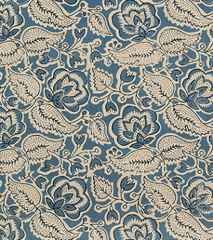 Bergamot Leaf - Azure And Indigo - Stone Linen