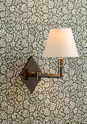 The Diamond Wall Light - With One Swing Arm: lifestyle