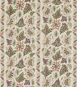 Filigree Flower - Original - Stone Linen
