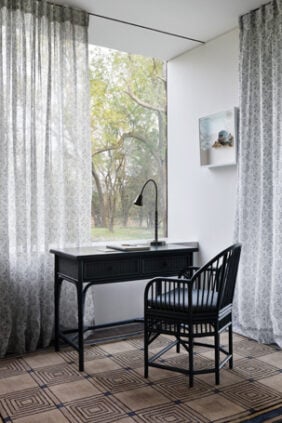 The Rattan Pavilion Chair: lifestyle