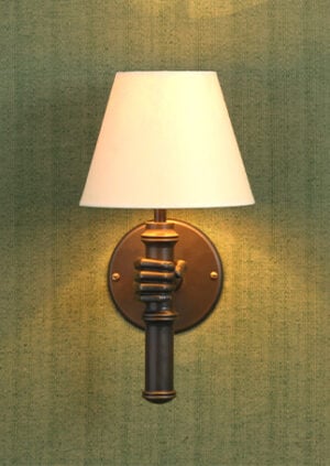 The Hand And Bamboo Wall Light - Left Hand: lifestyle