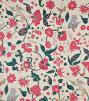 Indian Parrots - Original - Stone Linen