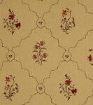 Karun Thakar - Floral Lattice - Madder And Macadamia - Sand Linen