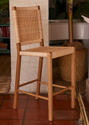 The Rattan Loggia Bar Stool: lifestyle
