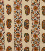 Paisley Stripe - Jewel - Stone Linen