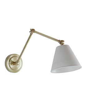 The Parrett Wall Light - With Porcelain Shade