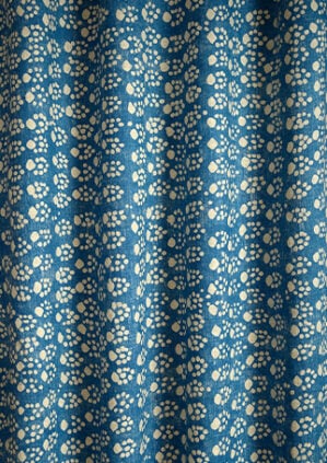 Paw Print - Blue - Linen: lifestyle