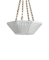 The Rattan Asscher Hanging Light - Small With Chain
