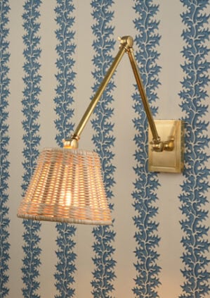 The Rattan Downlight Shade - 7" - Top Fitting: lifestyle