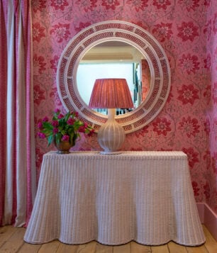The Rattan Coral Mirror - Monumental: lifestyle
