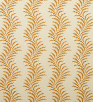 Scrolling Fern Frond Wallpaper - Indian Yellow