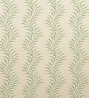 Scrolling Fern Frond Wallpaper - Leaf Green