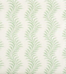 Scrolling Fern Frond - Leaf Green - Linen Lawn