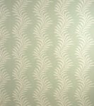 Scrolling Fern Frond Wallpaper - Cream On Duck Egg Blue