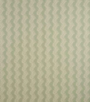 Scrolling Fern Silhouette Wallpaper - Cream On Duck Egg Blue