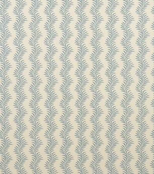 Scrolling Fern Silhouette Wallpaper - Azure