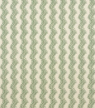 Scrolling Fern Silhouette Wallpaper - Emerald