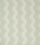 Scrolling Fern Silhouette - Leaf Green - Linen Lawn