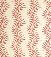 Scrolling Fern Frond - Sorolla Red - Mutka Silk