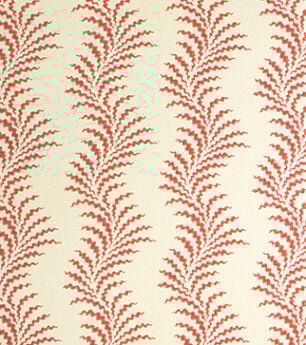 Scrolling Fern Frond - Sorolla Red - Mutka Silk