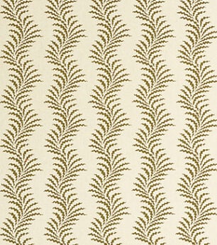 Scrolling Fern Silhouette - Moss - Mutka Silk