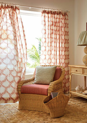 Seaweed Lattice - Ruskin Pink - Linen Lawn: lifestyle