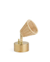 The Swivel Picture Table Lamp - With Rattan Shade