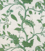 Tendril Vine - Emerald - Linen Sheer