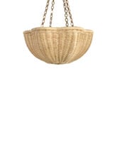The Rattan Daisy Hanging Light - Small With Chain