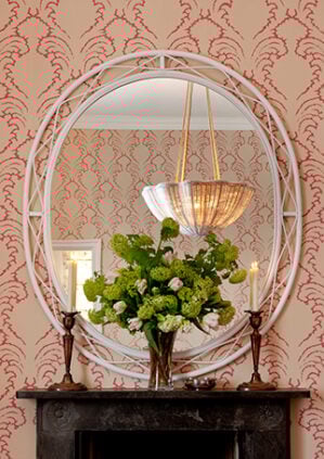 The Rattan Lacy Mirror - Large: lifestyle