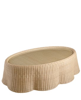 The Rattan Ripple Ottoman - Large