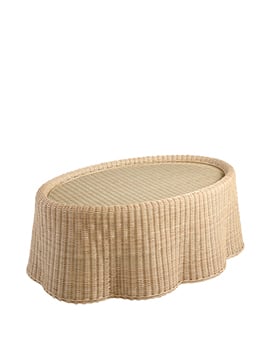 The Rattan Ripple Ottoman - Small