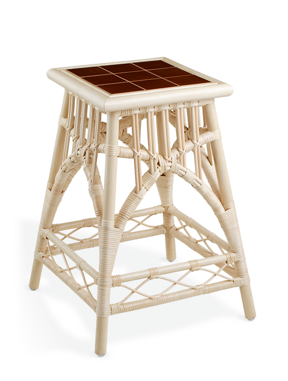 The Dryad® Rattan Leighton Side Table - With Stretcher