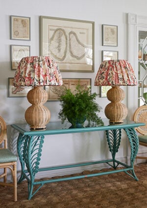 The Rattan Gourd Table Lamp: lifestyle