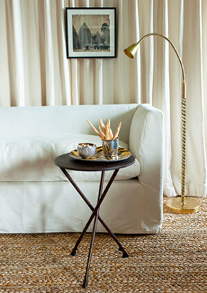 The Tripod Side Table: lifestyle