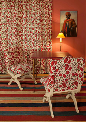 Tulips And Butterflies - Original - Mutka Silk: lifestyle
