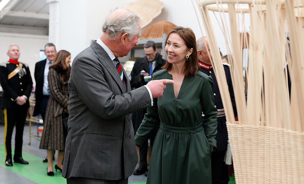 Soane Journal - HRH The Prince of Wales welcomed to the Soane Britain Rattan Workshop