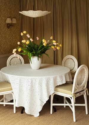 The Rattan Carousel Chair: lifestyle