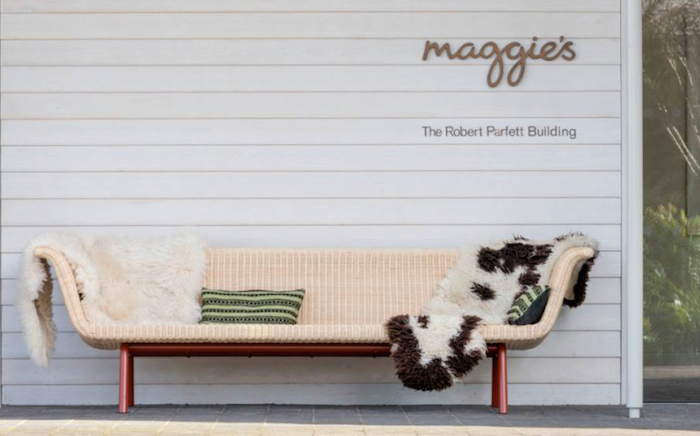 Maggie's Manchester commission a rattan bench