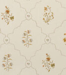 Karun Thakar - Floral Lattice - Ocherous - Ivory Linen