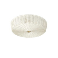 The Rattan Disc Flush Ceiling Light gallery