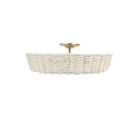 The Rattan Disc Flush Ceiling Light gallery